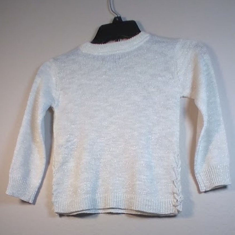 DKNY Girls Pink Heart Signature Sweater Size: 4 - Picture 5 of 15